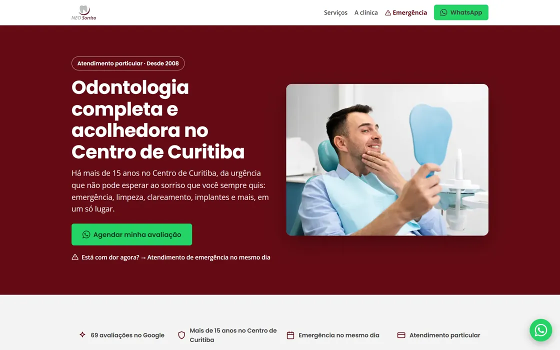 Site de Neo Sorriso feito pelo Guilherme