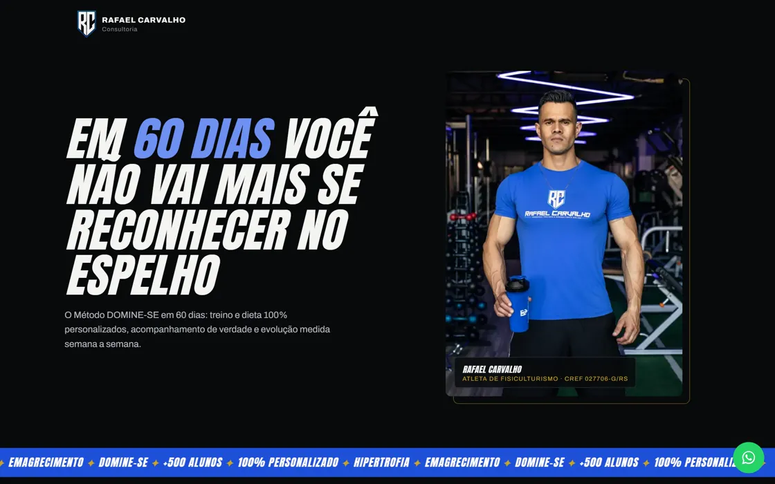 Site de Rafael Carvalho feito pelo Guilherme